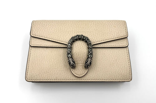 Gucci Dionysus Super Mini Chain Bag – Neutral Leather (Full Set)