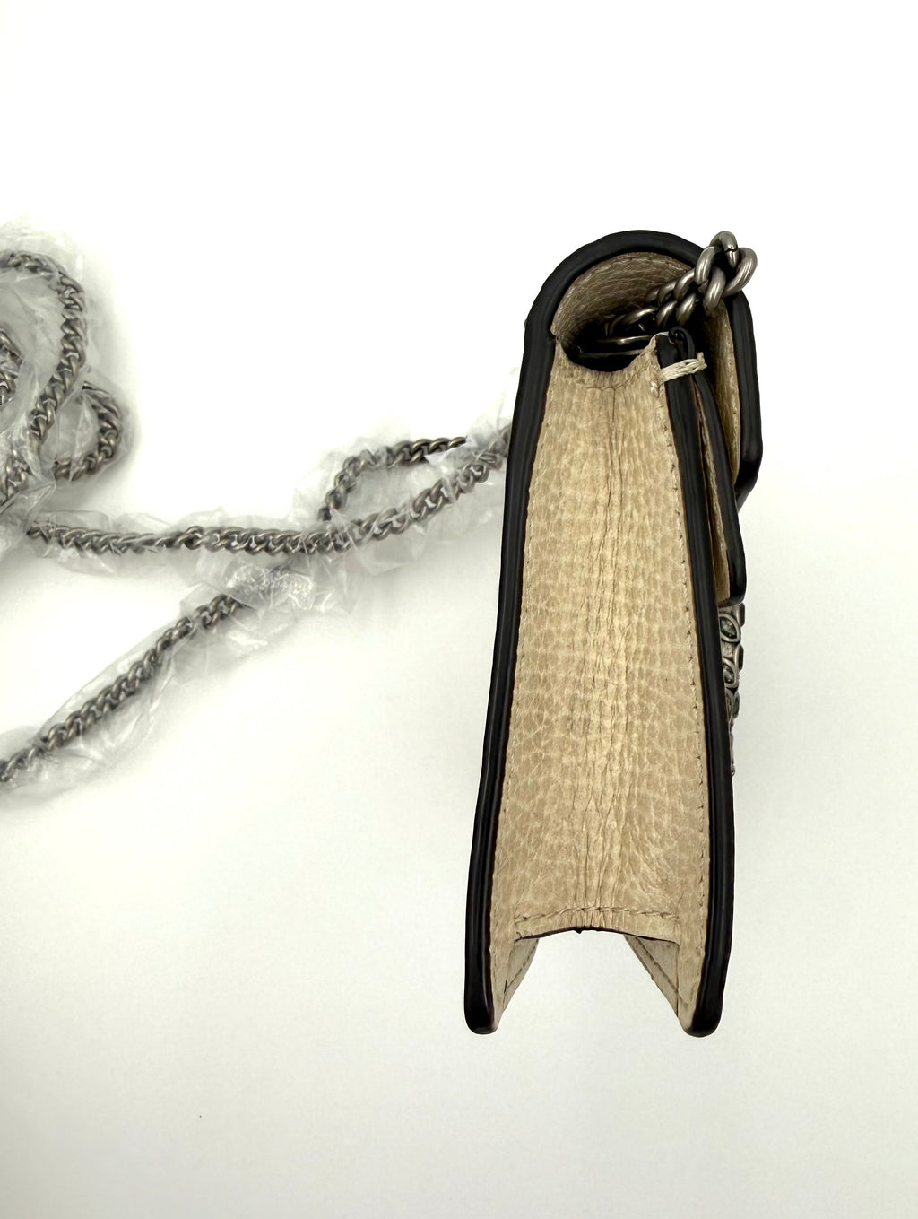 Gucci Dionysus Super Mini Chain Bag – Neutral Leather (Full Set)