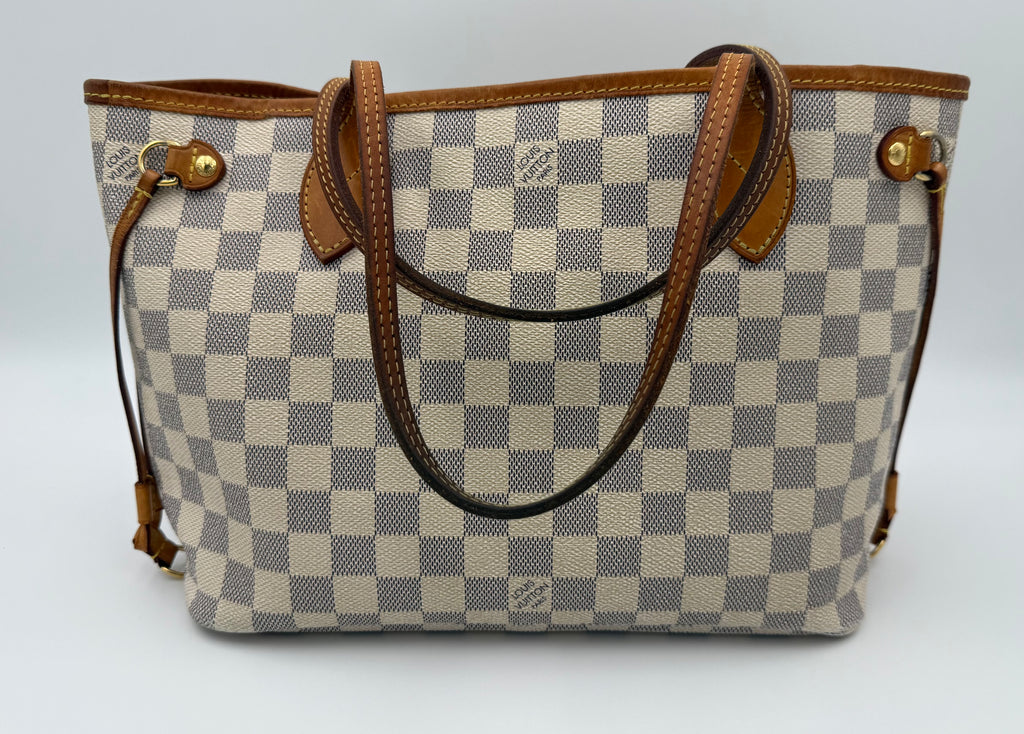 Louis Vuitton Neverfull PM + Matching Wallet | Damier Azur Set (Good Pre-Owned)