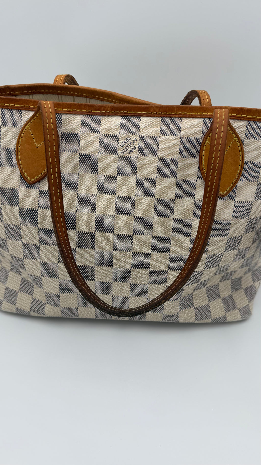Louis Vuitton Neverfull PM + Matching Wallet | Damier Azur Set (Good Pre-Owned)