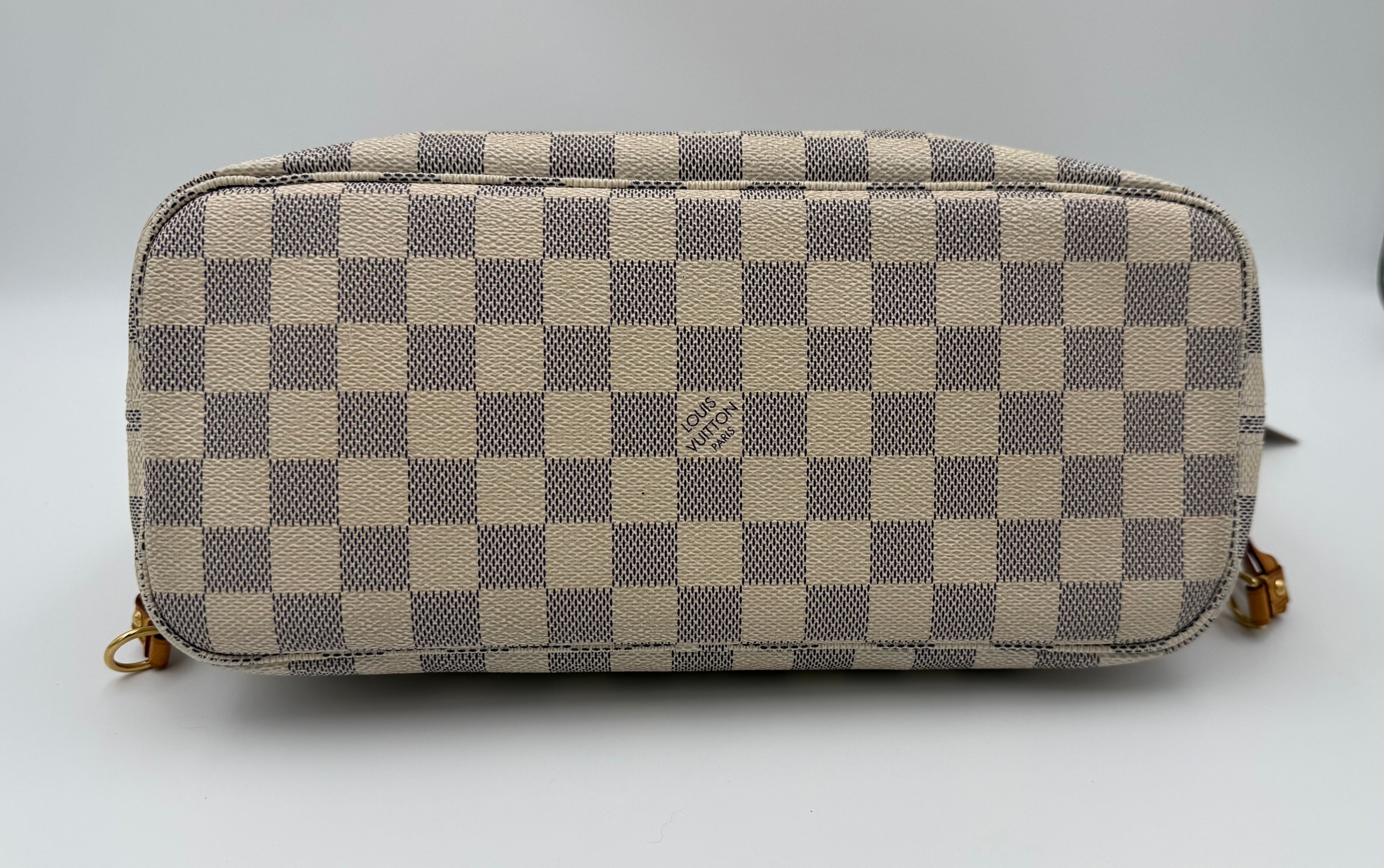 Louis Vuitton Neverfull PM + Matching Wallet | Damier Azur Set (Good Pre-Owned)