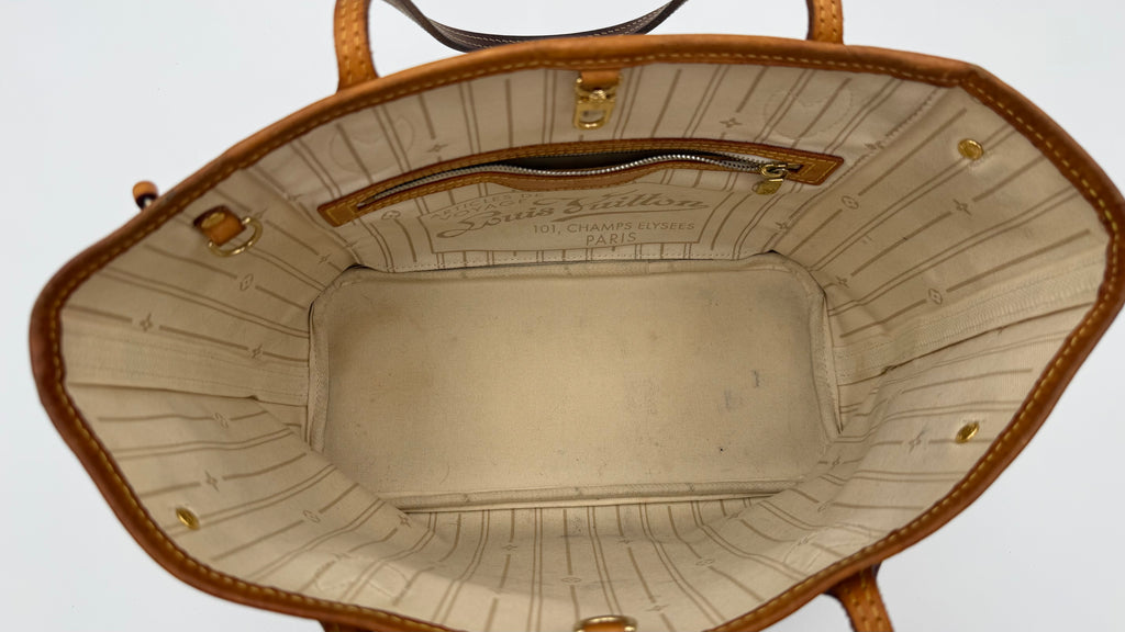 Louis Vuitton Neverfull PM + Matching Wallet | Damier Azur Set (Good Pre-Owned)