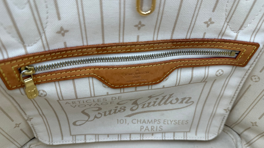 Louis Vuitton Neverfull PM + Matching Wallet | Damier Azur Set (Good Pre-Owned)