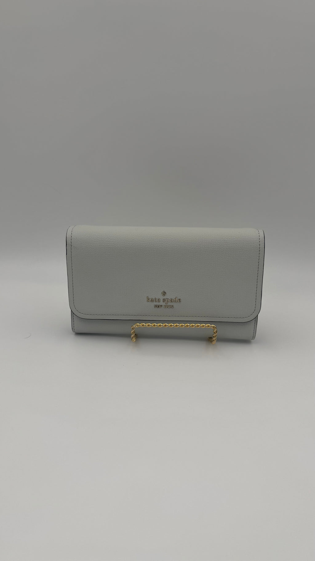 Kate Spade Wallet on Chain Crossbody – Light Grey (New With Tags)