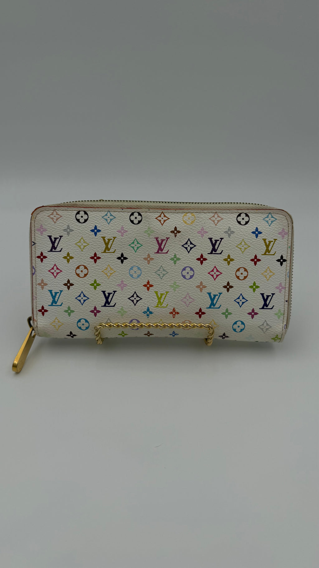 Louis Vuitton Takashi Murakami Multicolore Zippy Wallet – White (Good Pre-Owned)