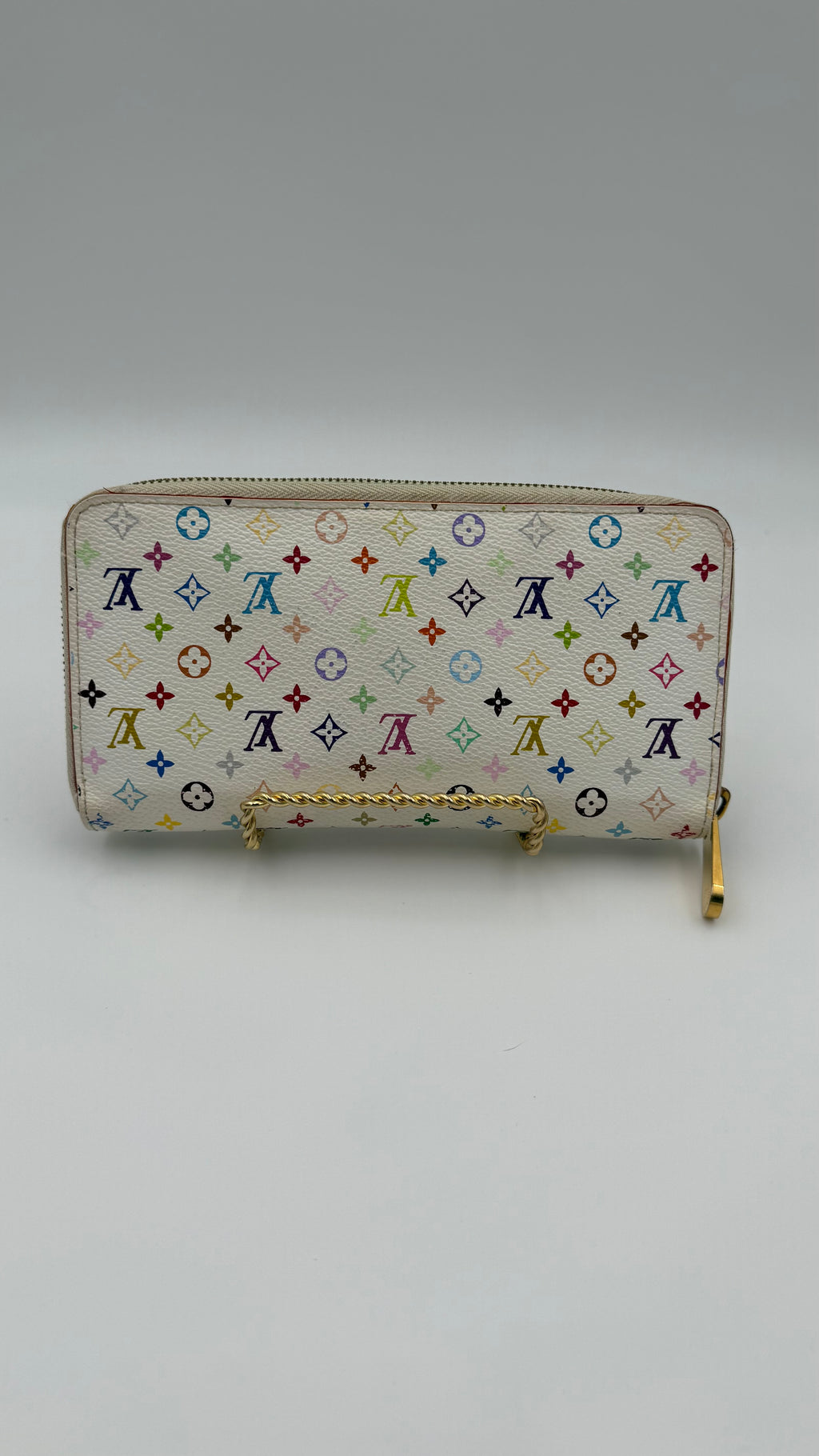 Louis Vuitton Takashi Murakami Multicolore Zippy Wallet – White (Good Pre-Owned)