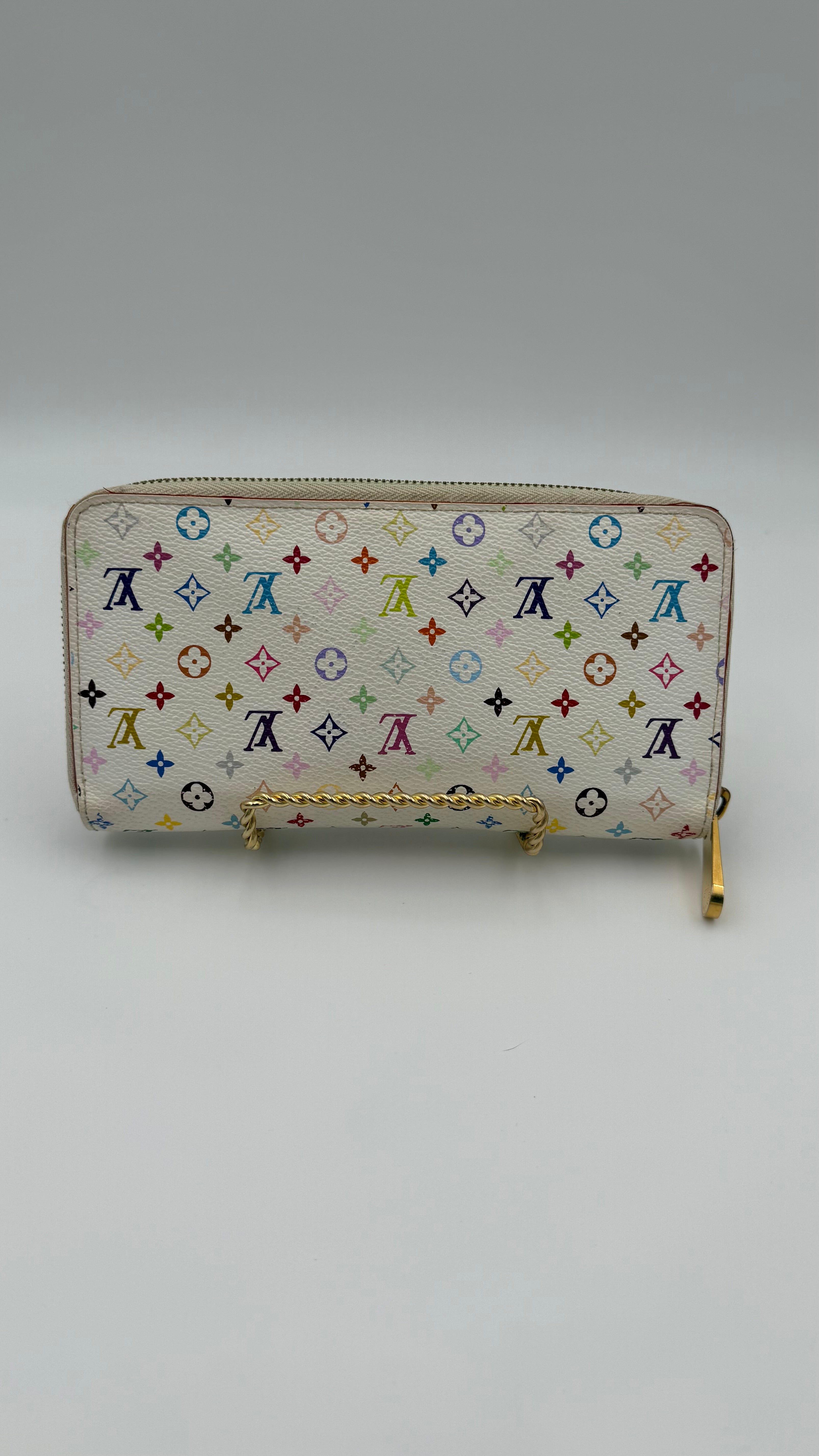Louis Vuitton Takashi Murakami Multicolore Zippy Wallet – White (Good Pre-Owned)