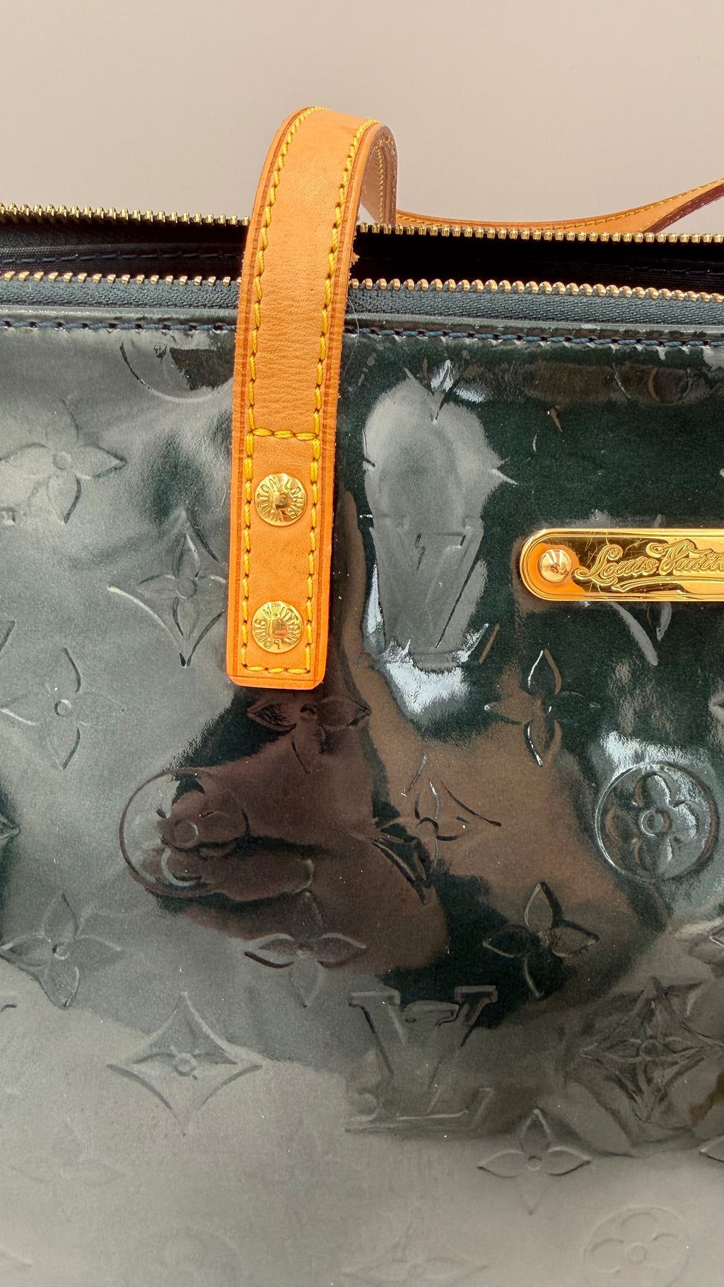 Louis Vuitton Vernis Bellevue Tote – Dark Green (Good Pre-Owned)