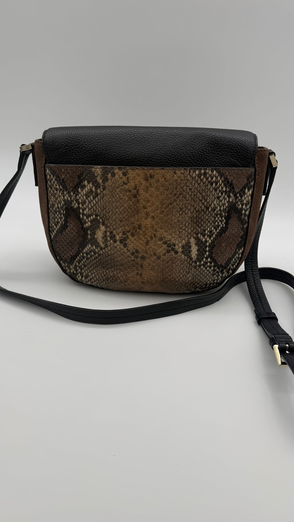 Kate Spade Snake Print Leather & Suede Crossbody – Very Good Pre-Owned