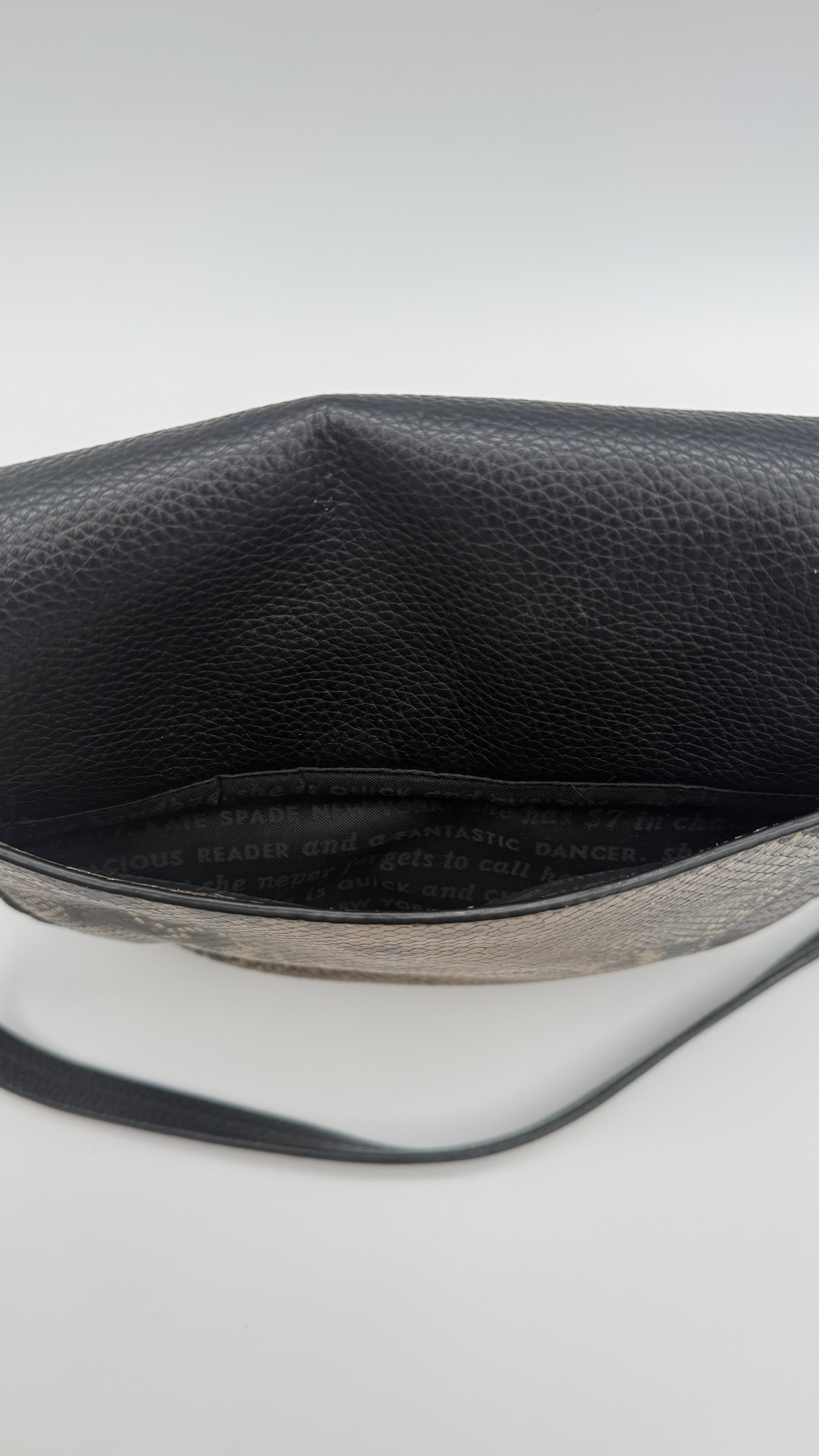 Kate Spade Snake Print Leather & Suede Crossbody – Very Good Pre-Owned
